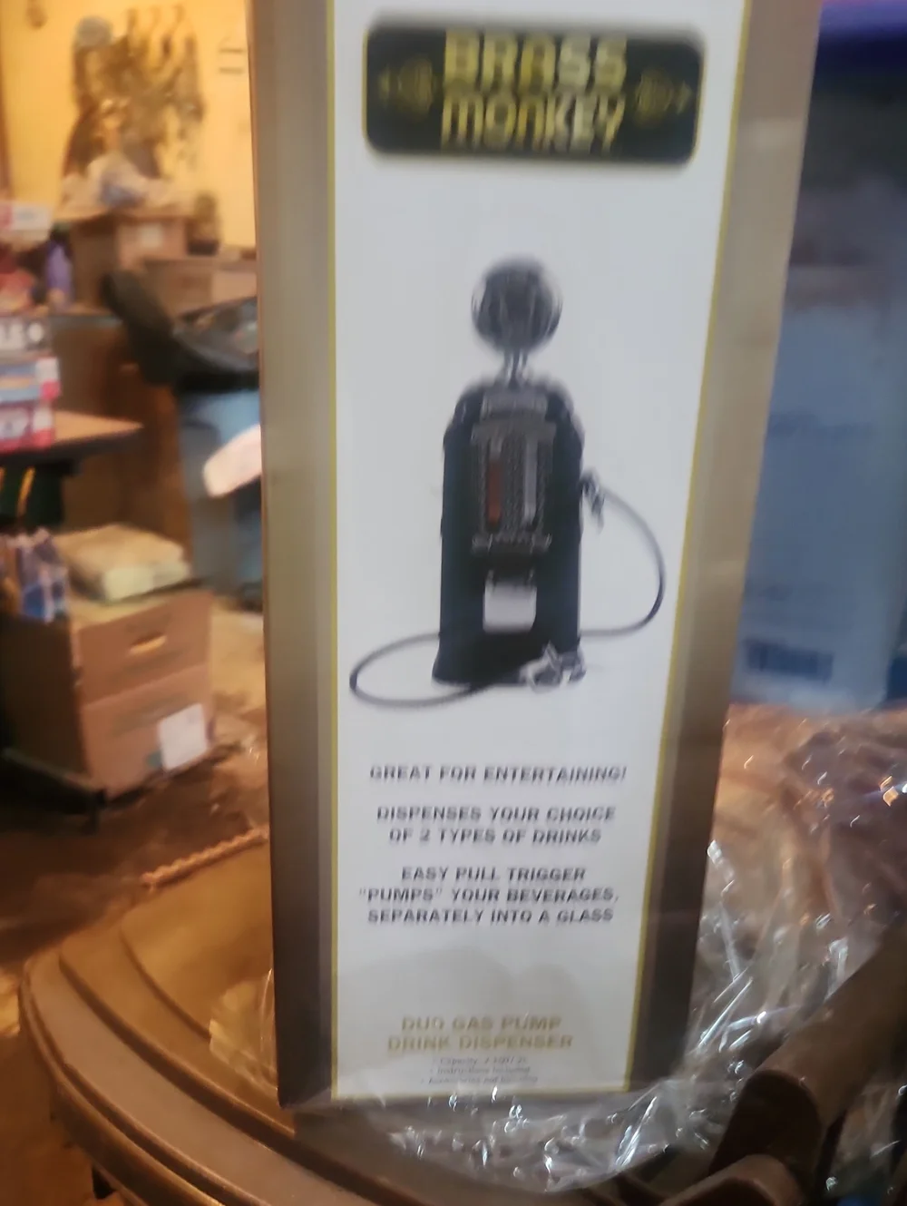Black Duo Gas Pump Drink Dispenser